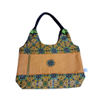 Signature Orange Floral Leso Tote Bag with Orange Flower Center