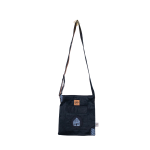 Signature Safari Unisex Black Canvas Sling Bags with Hut