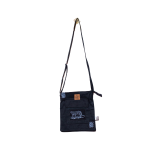 Signature Safari Unisex Black Canvas Sling Bags with Cheetah