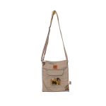 Signature Safari Unisex Light Green Canvas Sling Bags with Rhino Silhouette