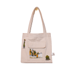 Signature Cream Canvas Cotton Tote Bags with Kenyan Village